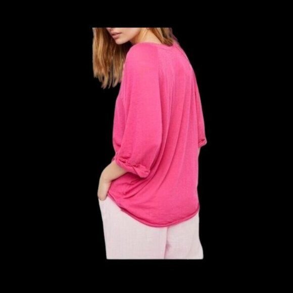 Free People Pink Top Tee Shirt We the Free Size Medium New With Tag - Picture 2 of 2